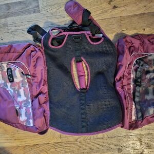 Outward Hound Maroon and Black Dog Harness